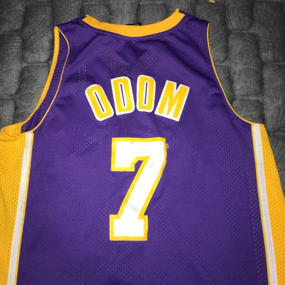 Lamar Odom lakers jersey yellow and purple vintage - Picture 2 of 6